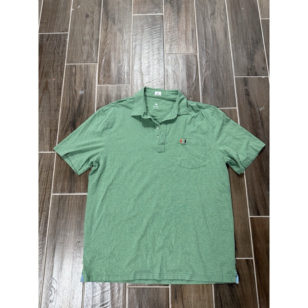 JOHNNIE O University Of Miami Short Sleeve Performance Polo Shirt XL